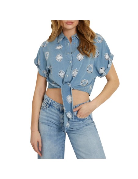 GUESS CAMISA W4GH34D5CD1_AZ AZUL (W) GUESS CAMISA W4GH34D5CD1_AZ AZUL (W)