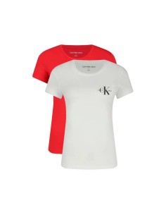CALVIN KLEIN CAMISETAS J20J219734_BL-RO BLANCO-ROJO (W)