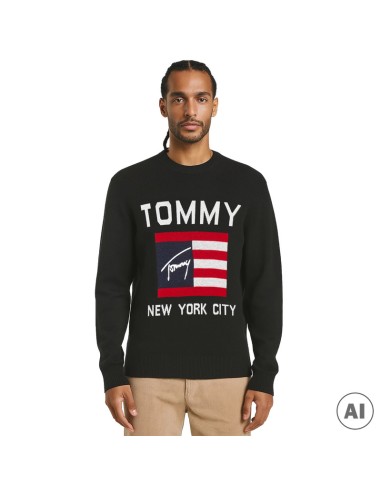 TOMMY HILFIGER JERSEY DM0DM17156_NG NEGRO (M)
