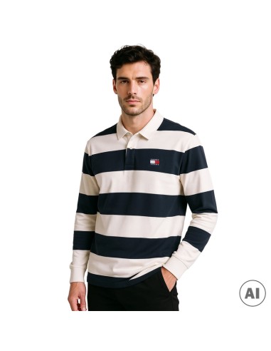 TOMMY HILFIGER POLO DM0DM19621_BL-NG BLANCO-NEGRO (M)