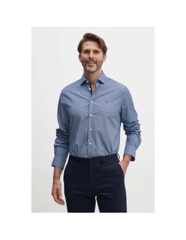 TOMMY HILFIGER CAMISA MW0MW35798P_AZ AZUL (M)