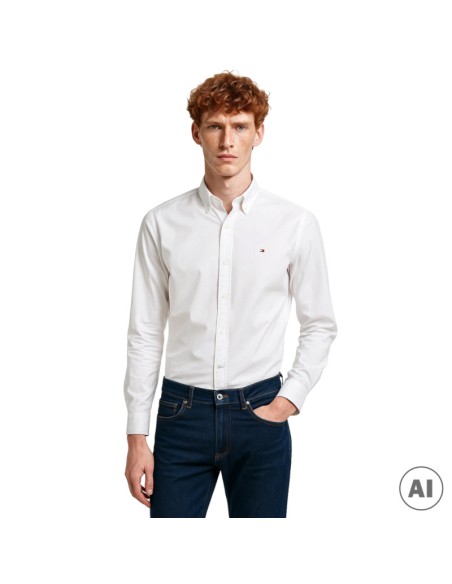 TOMMY HILFIGER CAMISA XM0XM02573_BL BLANCO (M) TOMMY HILFIGER CAMISA XM0XM02573_BL BLANCO (M)